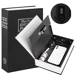 Kyodoled Diversion Book Safe with Combination Lock, Safe Secret Hidden Metal Lock Box,Money Hiding Box,Collection Box,9.5