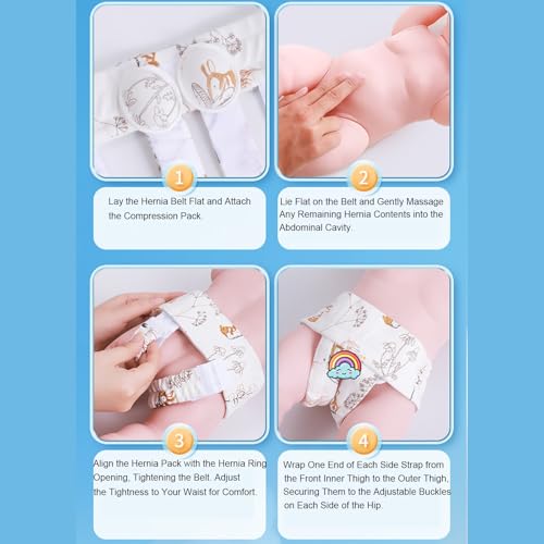 Faja para hernia inguinal ajustable con 4 compresores, mediana miniatura 6