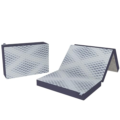Opiniones de Colchoneta Individual Walmart los preferidos por los clientes. 46 DR JOOHN Colchón Plegable Individual | 190x90x10 cm | Diseño Portátil, Confortable y practico | Ideal para Cualquier Espacio | Funda de Algodón-Poliéster con Cierre...