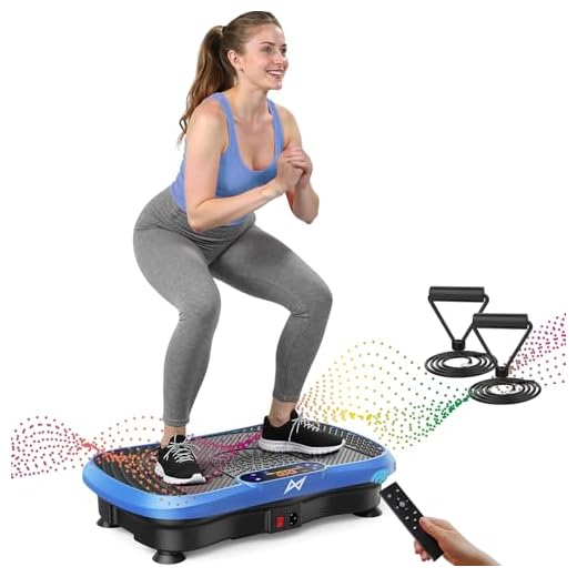 AXV Vibration Plate Fitness Platform Exercise Machine Vibrating Lymphatic Drainage Shaking Full Body Shaker Workout Vibrate Stand Shake Board Sport Gym for Weight Loss Fat Burner for Women Men