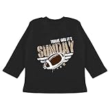 Sport Baby - Thank God Its Sunday Football - 18/24 Monate - Schwarz - BZ11_Baby_Shirt_Langarm - BZ11 - Baby T-Shirt Langarm