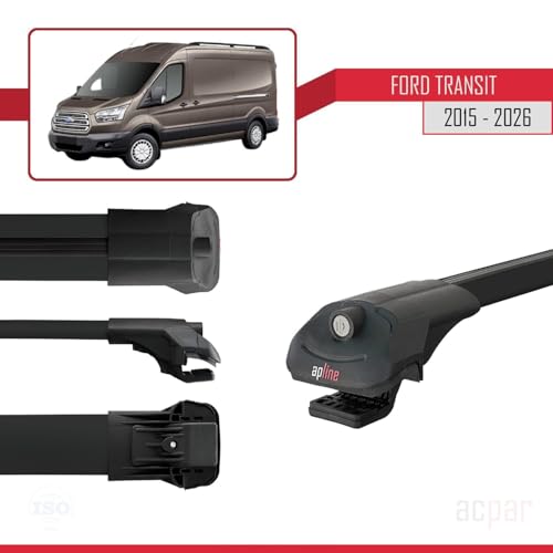 Barres de toit Ford Transit aluminium rigide 3 barres - 3