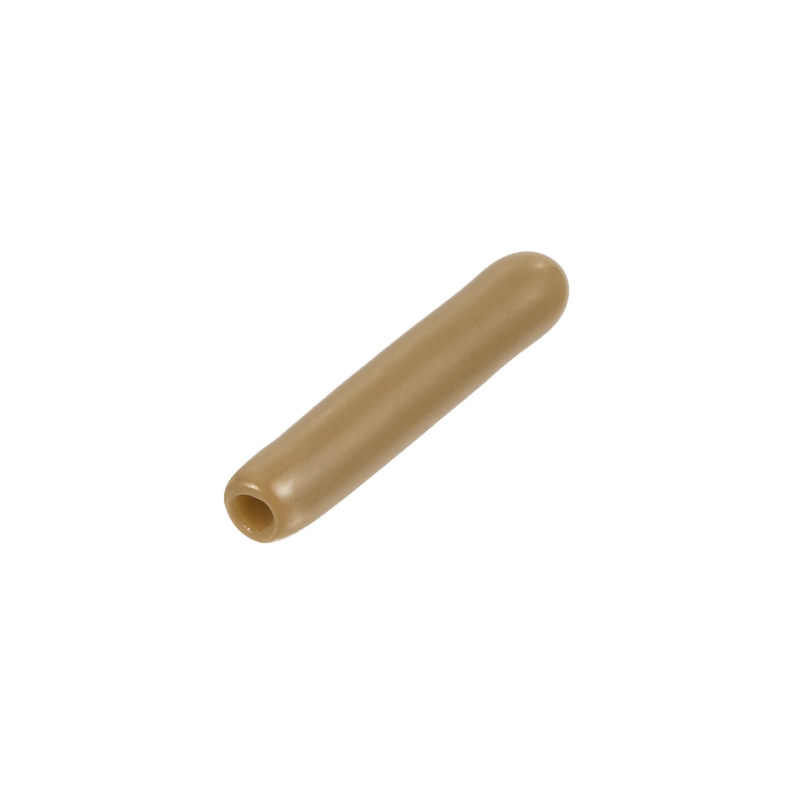 uxcell 20pcs Rubber End Caps 1.5mm(1/16") ID Vinyl PVC Round Tube Bolt Cap Cover Screw Thread Protectors Light Brown