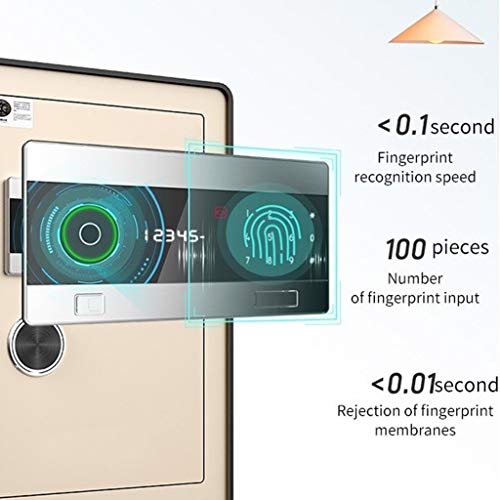Coffre-fort à empreinte digitale mural beige 30cm pour classement de dossier