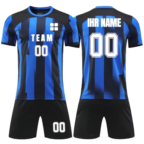Personalisierte Fußball Trikots | Kinder & Erwachsene | Mit Eigenem Namen & Nummer | Set #9