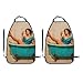 FireDeer Woman Lying in A Cyan Bathtub Vintage Car Seat Back Kick Protectors,2 Pack Kick Mats with Storage Pockets for Vehicles to Protect from Dirt Mud Scratches