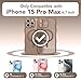 CAPRARO Cute for iPhone 15 Pro Max Case, Compatible with MagSafe, [Curly Wave Edge] [Full Camera Protection] [14 FT Drop Protection] Magnetic Phone Case for 15 Pro Max 6.7 Inch, Brown