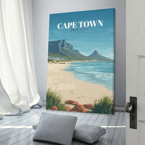 Toile pour la décoration du salon Cape Town South Africa contre les murs vides