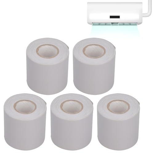 Tomotato Rohrband Klimaanlage, Ölbeständiges PVC Wickelband 6cm Breite 5 Rollen, Dichtungsband für Kälteleitungen, Luftkanäle und Rohrisolierung,...