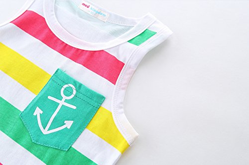 Image of Mud Kingdom Little Boys Summer Outfits Cute Cartoon Printing Tank Top Sets