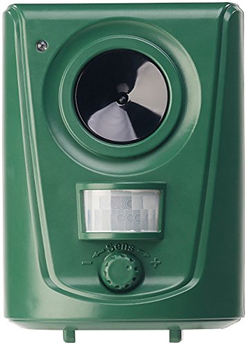 Royal Gardineer Taubenabwehr Ultraschall: 2er-Set Universal-Ultraschall-Tierschreck, Bewegungssensor, für 60 m² (Hochfrequenz Hundeabwehr, Taubenschreck, Hund)