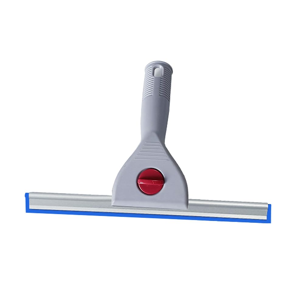 Blue 25cm 10in Window &amp; Glass Cleaning Squeegee - Cleaning Supplies Shower Glass Door and Tile Cleaning Non-Slip Handle (10IN/25CM, Blue)