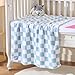 Yagle Mate 4 Pcs Baby Blankets, Fluffy Small Crib Baby Blankets for Boys, Fleece Checkered Blanket, Toddler Receiving Blankets 30×40