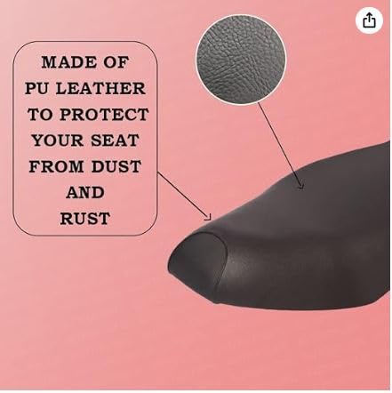 Image of Premium Water Resistant Universal Fit Scooter Seat Cover Durable Black Stretchable Protection Guard for Two Wheelers All Weather Dust and Sun Protection Skin (Black - 4)