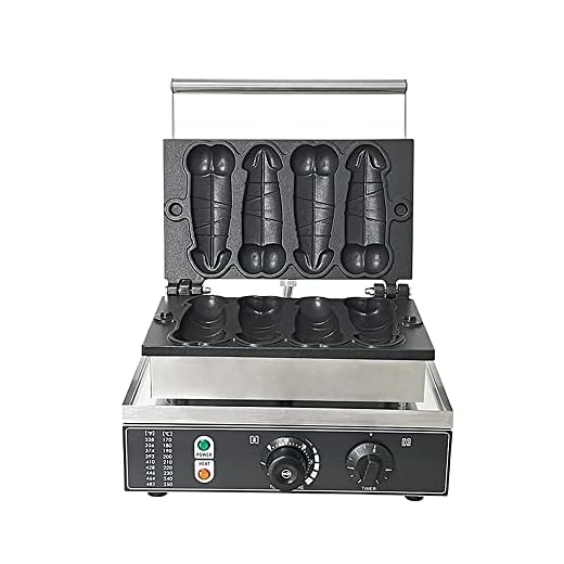 Máquina de gofres de forma extraña comercial, mini gofrera eléctrica Wafflera antiadherente