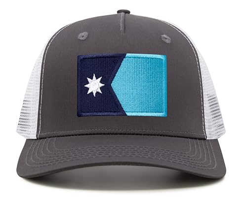 Image of International Tie State Hat for Men and Women, Adjustable Snapback Trucker Baseball Cap with Embroidered Patch
