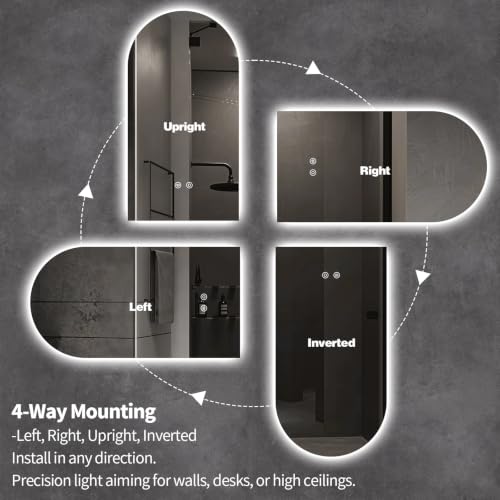 Niccy Arched LED Bathroom Mirrors, Frameless Backlit Vanity Mirror, 36"x24" by Niccy - Used condition - Image 3