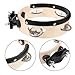 TINEASUR Mounted Tambourine Bell for Drum Set, 6-inch Natural Wood Frame with Sturdy Jingles, Clip-on Percussion Instrument Suitable for Hi-hat Drums and Live Performance
