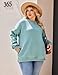 IN'VOLAND Plus Size Womens Sweatshirts Crewneck Long Sleeve Tops Fleece Pullover Hoodies Fall Fashion Clothes with Pocket Lightgreen