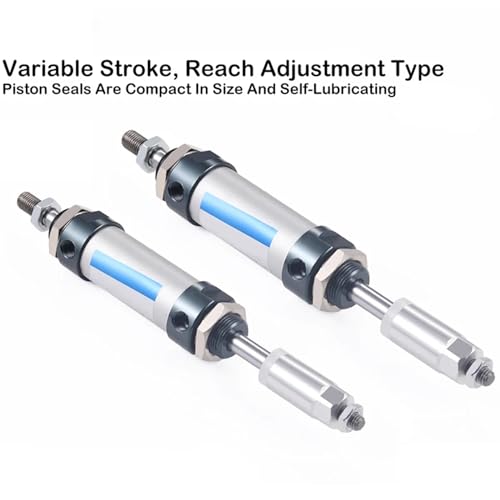 Vérin pneumatique MALJ32 avec course ajustable de 50 à 200 mm pour un montage compact
