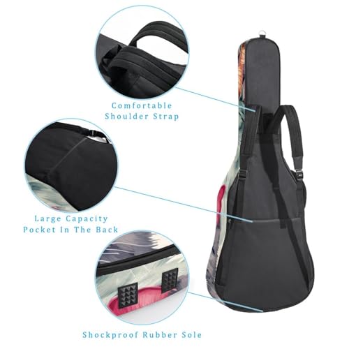 Sac pour guitare acoustique étanche à compartiments et protection renforcée