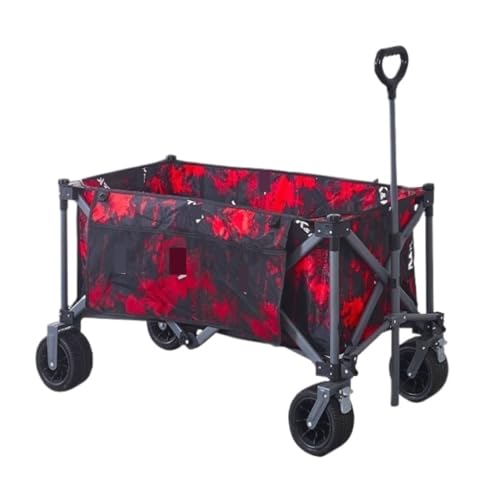 Transportwagen Campingwagen, Outdoor-Esswagen, Faltbarer Picknickwagen Mit Bremse, Outdoor-Campingwagen Tragbarer Wagen(R)