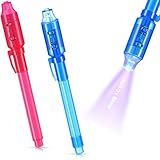 Fácil de usar: el rotulador de tinta invisible está equipado con la batería, por lo que solo necesita sacar la hoja de aislamiento y presionar el interruptor para encender la luz ultravioleta, luego puede ver las palabras invisibles, fácil de operar, dándole un buena experiencia de uso