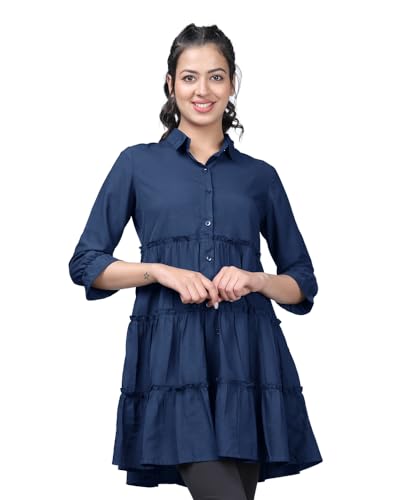 Image of Noble Monk Women's Slim Fit Full Sleeve Dress | One Piece Dress for Women