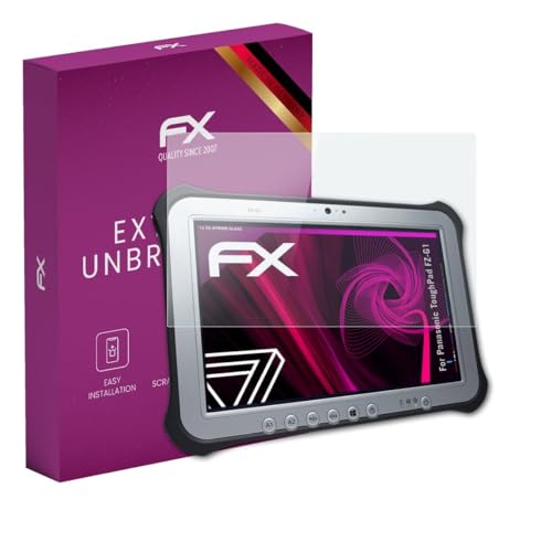 atFoliX Glasfolie kompatibel mit Panasonic ToughPad FZ-G1 Panzerfolie, 9H Hybrid-Glass FX Schutzpanzer Folie