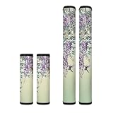 Depleadofei Fridge Door Handle Covers Set of 4 Hummingbird Lavender Kitchen Appliance Handle Protectors for Fridge Microwave Stove Dishwasher Refrigerator Accessories