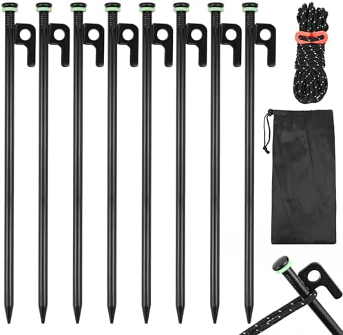 30cm Zeltheringe 10er Set - Robuste Metall Heringe Mit V-Profil & Tasche