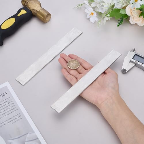 PH PandaHall 6 Pack 304 Edelstahl Flachstab 3mm Dickes Metallblech 20x2.5cm Trim Streifen Moldings Trim Für Badezimmer Spiegel Rahmen Wandkante Dekor