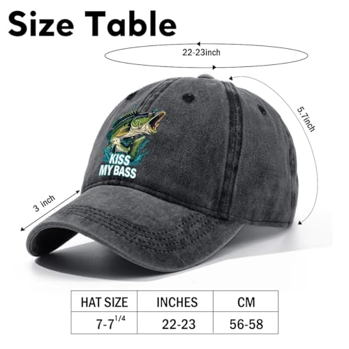 Image of Fishing Adjustable Cotton Baseball Cap, Funny Trucker Hat Gift for Men Women Grandpa Dad Fishing Lover Fisherman