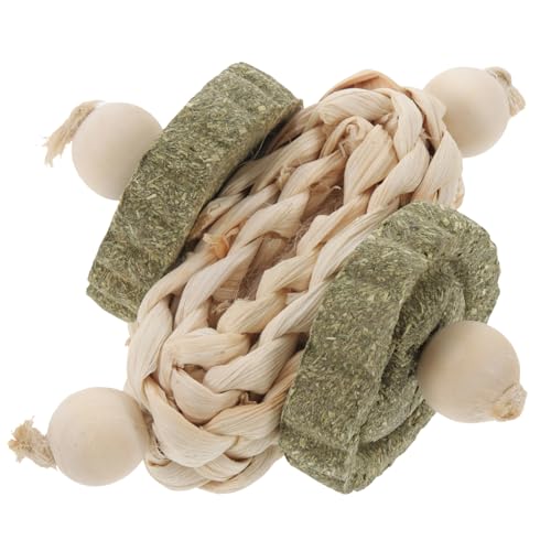 Totority ウサギ用噛むおもちゃ 天然ペット歯磨きスナック ハムスター用おや お楽しみアイテム かじり木付き小動物用