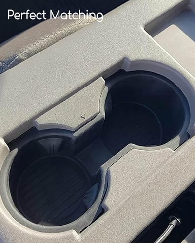 AUGREX Cup Holder Inserts for Car Console Rubber Holds 2 Cups Fit for Ford F-150 XLT XL Lariat Only 2015-2017, Fit for F-250 F-350 Super Duty 2017-2019, Replace FL3Z-1513562-AD