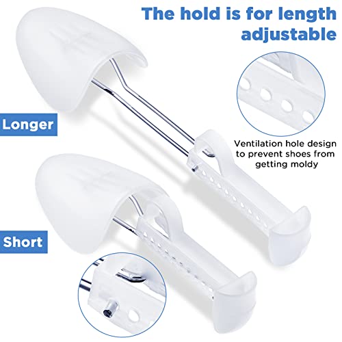 Honeydak 10 Pairs Plastic Adjustable Shoe Tree Stretcher Sneaker Form Insert Boot Shaper Holder Bulk for Men, Size 8.5-11\" - Thumbnail 6