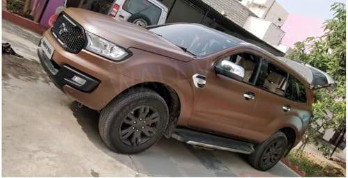 Image of WALLMATE Satin Brown Vinyl Car Wrap Self Adhesive Bubble Free Sticker for Car, Scooty, Cycle, Bike and Other Vihicle Interior & Exterior Decoration (Satin Brown, 20X60 in)