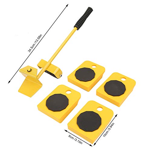 Easy Furniture Lifter, Conjunto de Transporte de Móveis Amarelo Easy Furniture Lifter Moving Plate L