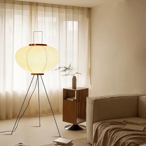 Paper Floor Lamp, Noguchi Style Paper Floor Lantern Lamp, Japanes...