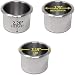 Da Vinci Lot of 10 Drop-in Stainless Steel Poker Table Cup Holders, Fits Standard Soda Can or Beer Bottle