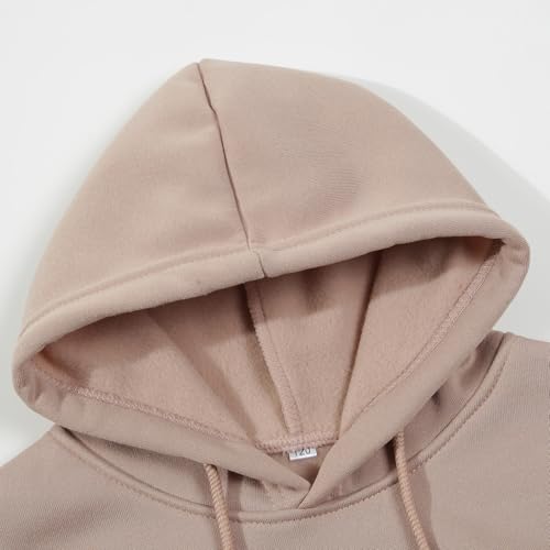 Unisex Teen Kids Jogger Sweatsuit Set 2pcs, Solid Long Sleeve Hoodie Pullover Top Sweatpants for (White-A, 10-11 Years)2