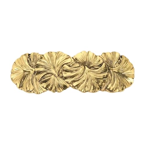 Barrette cheveux feuille d'or en alliage résistant pour coiffure élégante de mariage