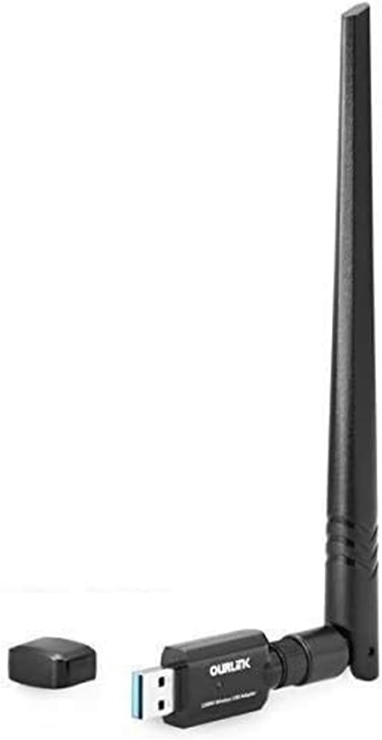 OURLINK 1200Mbps Mini 802.11ac Dual Band 2.4G/5G Wireless Network Adapter USB Wi-Fi Dongle Adapter with 5dBi Antenna Support Win Vista,Win 7,Win 8.1, Win 10,Mac OS X 10.9-10.15