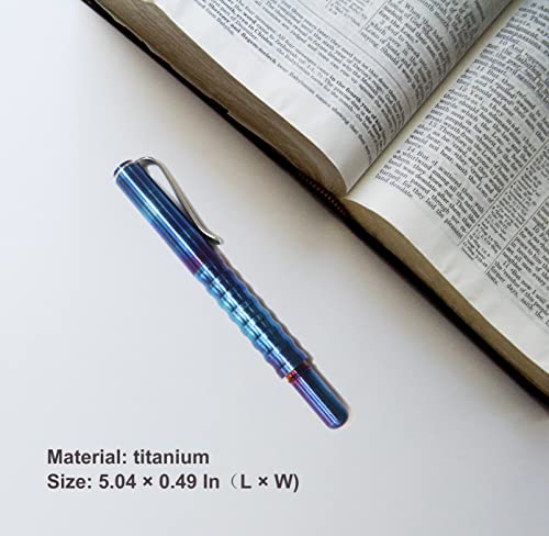 Duffire Titanium Fountain Pen For Writing Fine Nib With Clip, Refillable Office Writting Pen For Men And Women, Handcrafted Signature Pen #TOP3