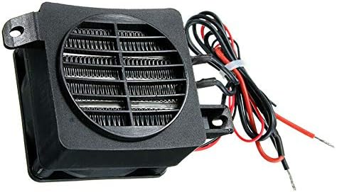DASNTERED Portable Space Heater, 100W 12V DC PTC Insulated Constant Temperature Room Fan Heater Air Warmer Car(Black)