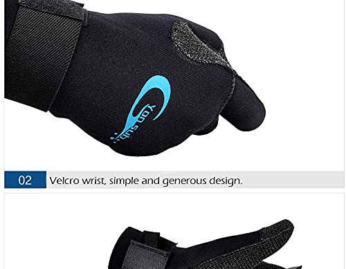 3mm Tauchen Neoprenanzughandschuhe Ausrüstung Einstellbare Schwarze Handschuhe tauchhandschuhe 19