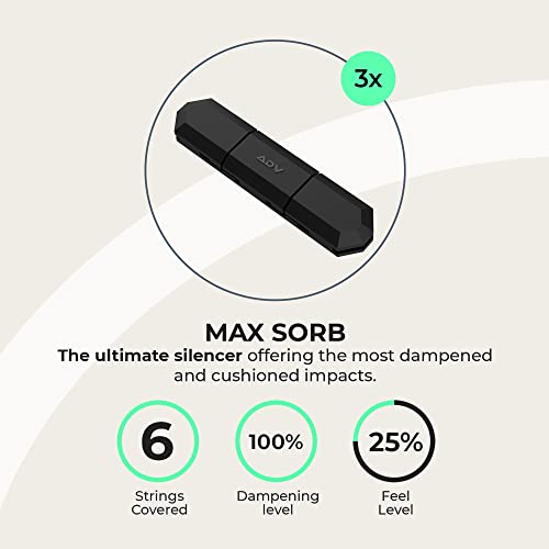 Adv Tennis Dampener With Custom Feel, Racket Shock Absorber To Reduce Vibration And Stay On The Racket, Engineered Poly-Silicone Tennis Racket Dampener, Black, Max Sorb 3-Pack… #TOP1