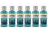 Listerine Cool Mint Antiseptic Mouthwash for Bad Breath, Travel Size 3.2 oz - Pack of 6