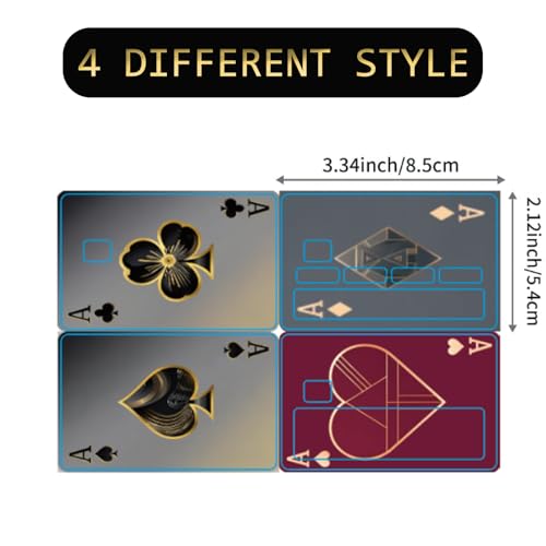 Credit Card Skin, 4PCS Ace Debit Card Skin Cover Set, PVC Waterproof Anti-Wrinkling Poker Bank Card Sticker, Ideal Gift for Wife Daughter Mother Friends2