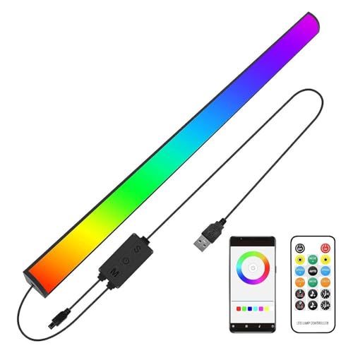 Lampara LED Monitor RGB, Lámpara LED USB para Escritorio de Monitor, Control Remoto, Barras De Luz con Remoto, RGB Luces Gaming, para PC, Gaming, Decoración de Habitaciones